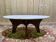 Scandinavian style coffee table in marble and zebrawood