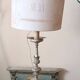 Antique Silver Metal Chandelier, Lamp