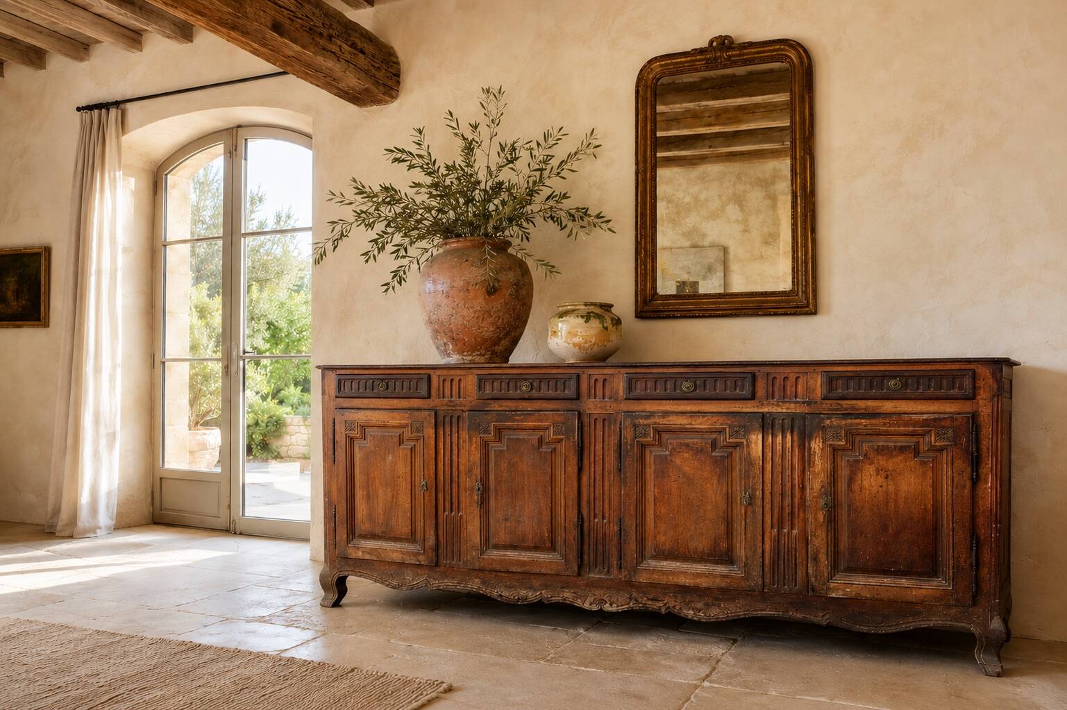 Eighteenth-century walnut enfilade