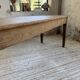 Pine and oak + walnut farmhouse table 1950