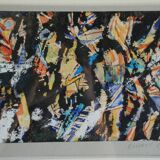 Abstract painting Daniel Bohbot vintage