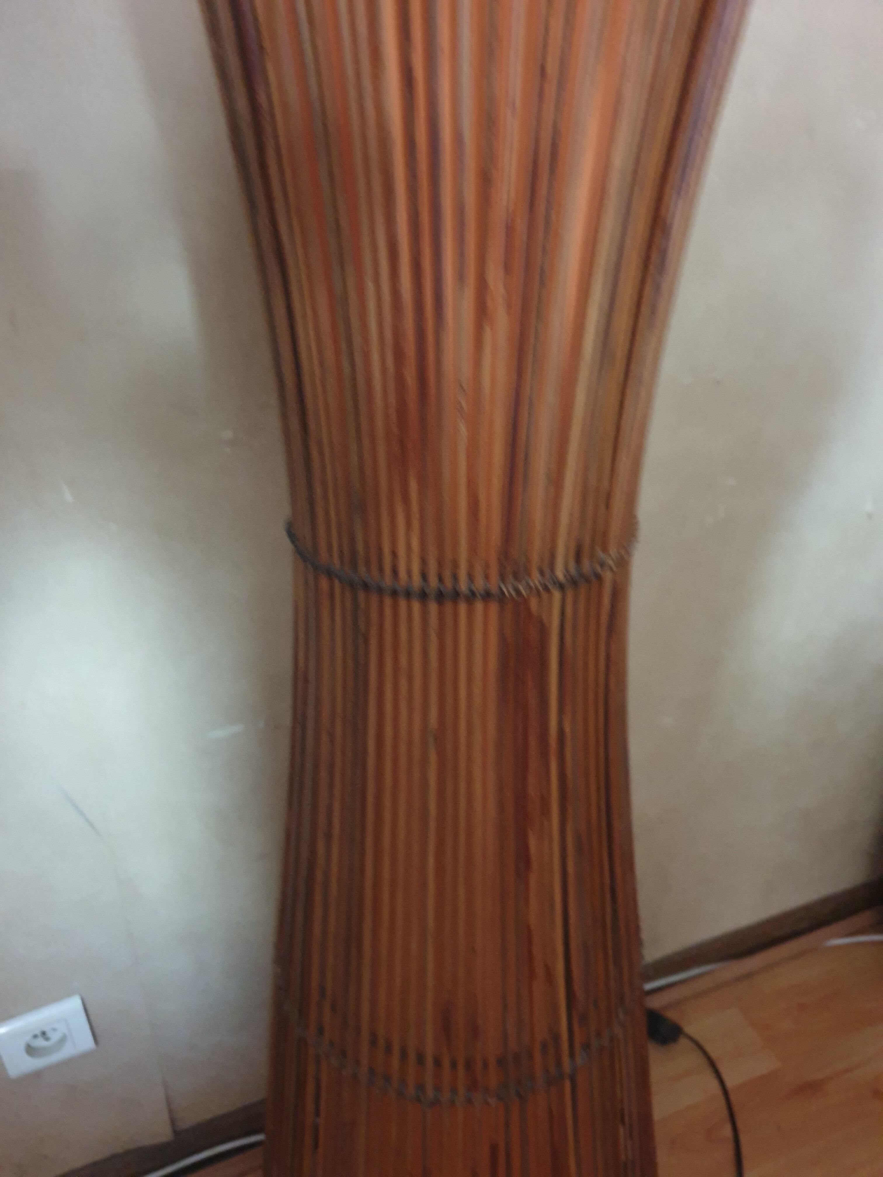 Floor lamp kobe bamboo slat 80s