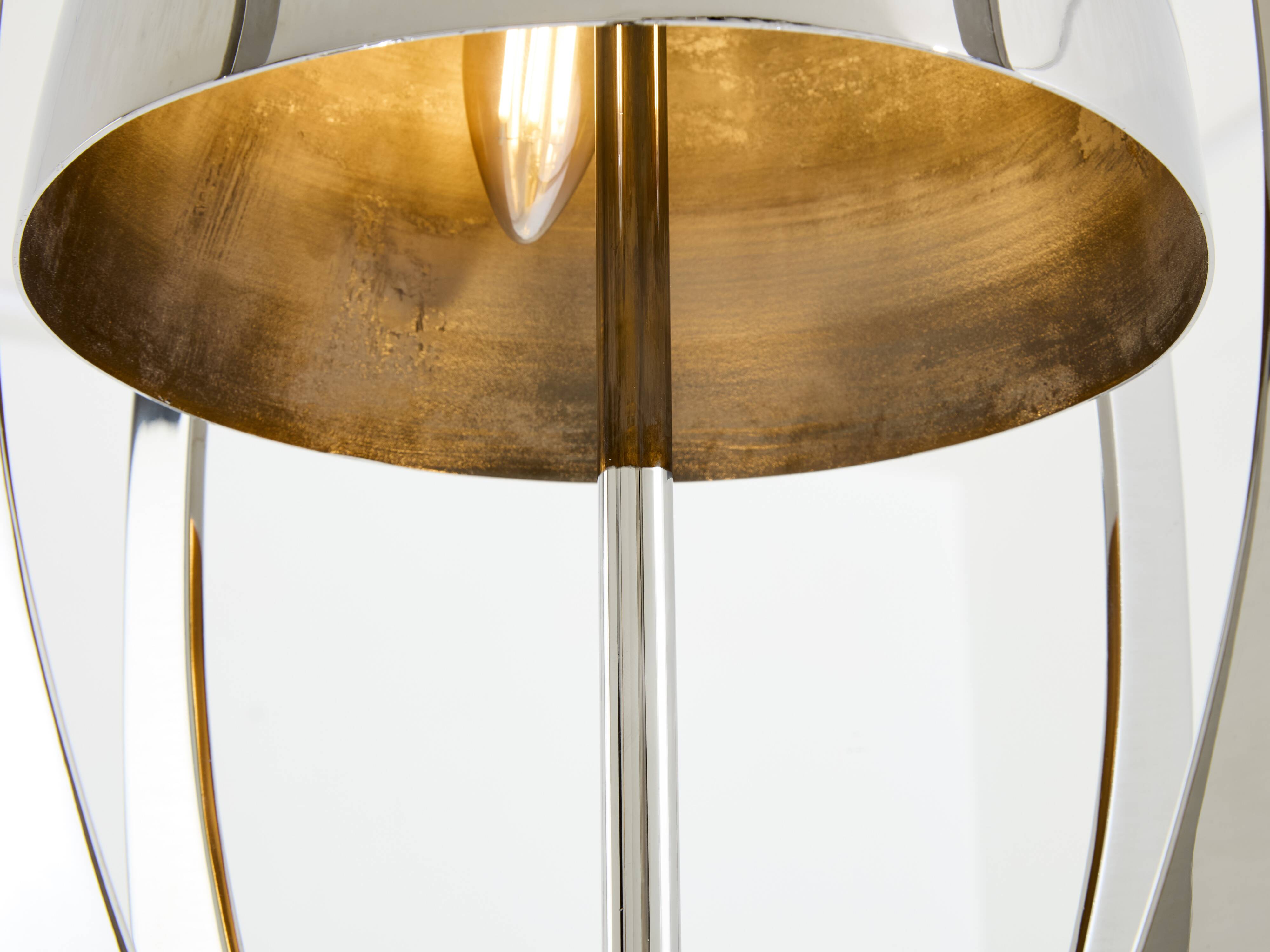 Jacques Charles Ogive Lamp for Maison Charles nickel-plated metal 1965