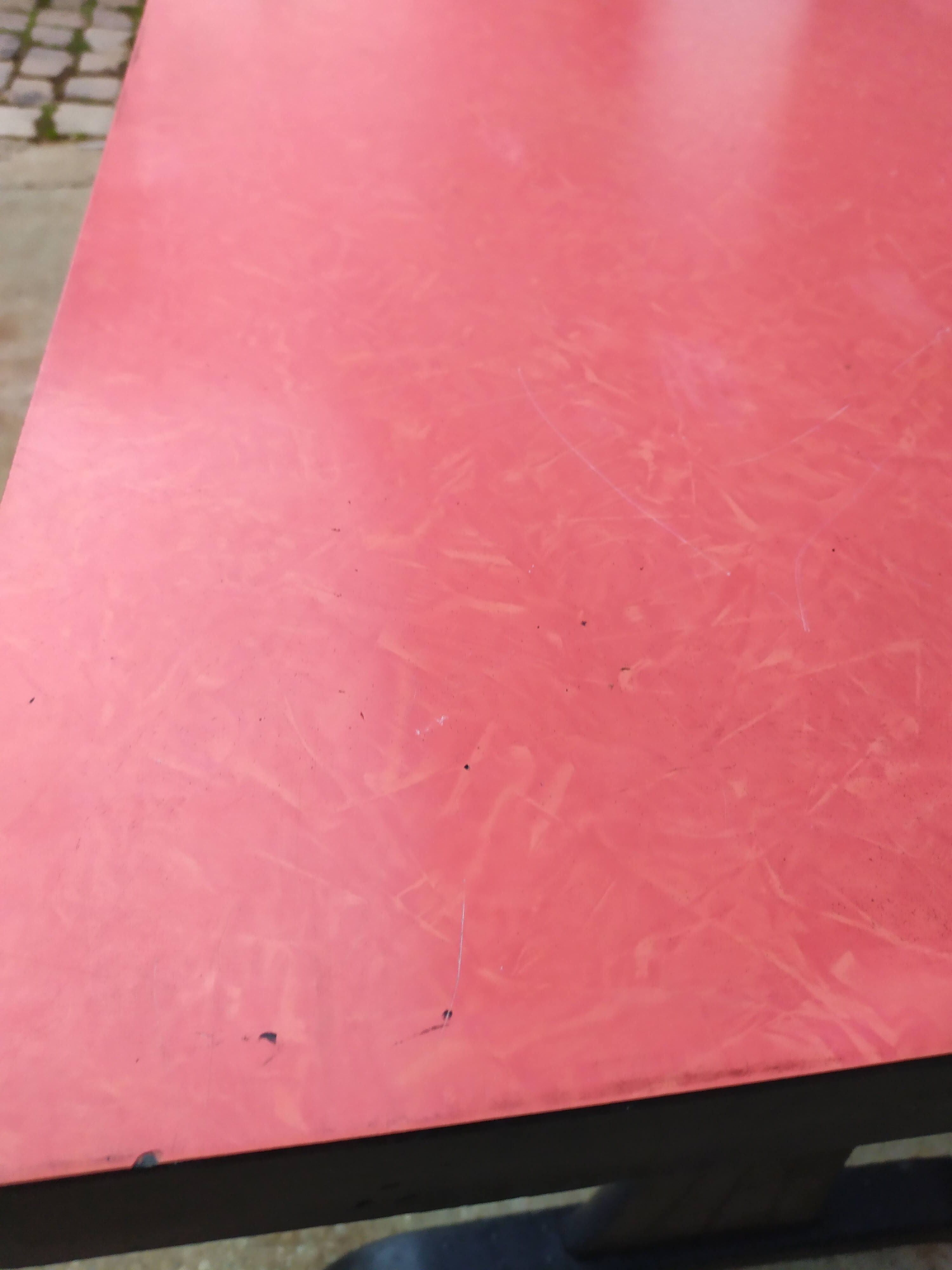 Red formica vintage bistro table