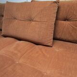 Steiner velvet chocolate sofa, 70s