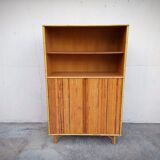 Rattan glazed bookcase