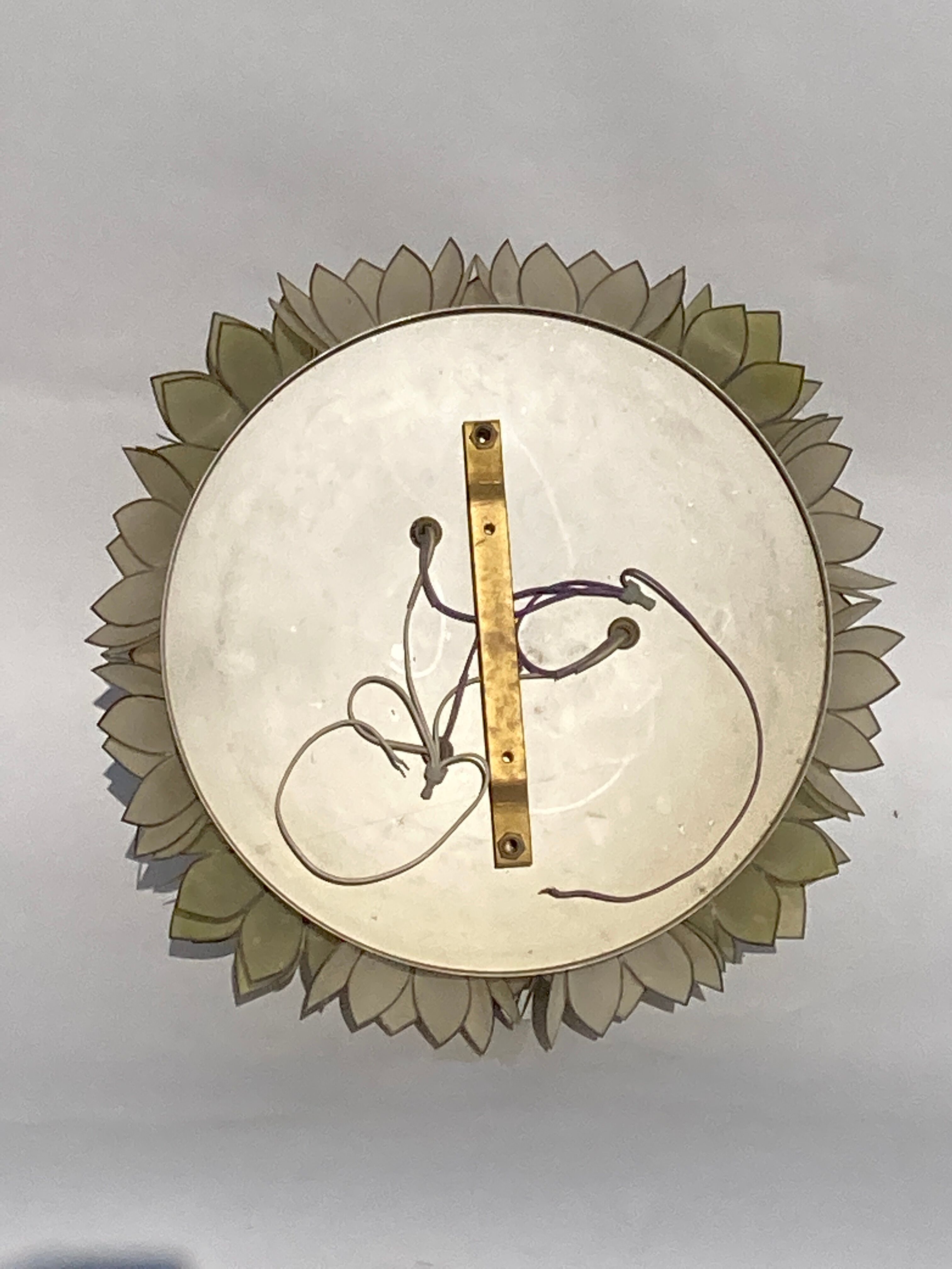 Capiz mother of pearl shell ceiling mount attributed to Rausch, Germany 1970s