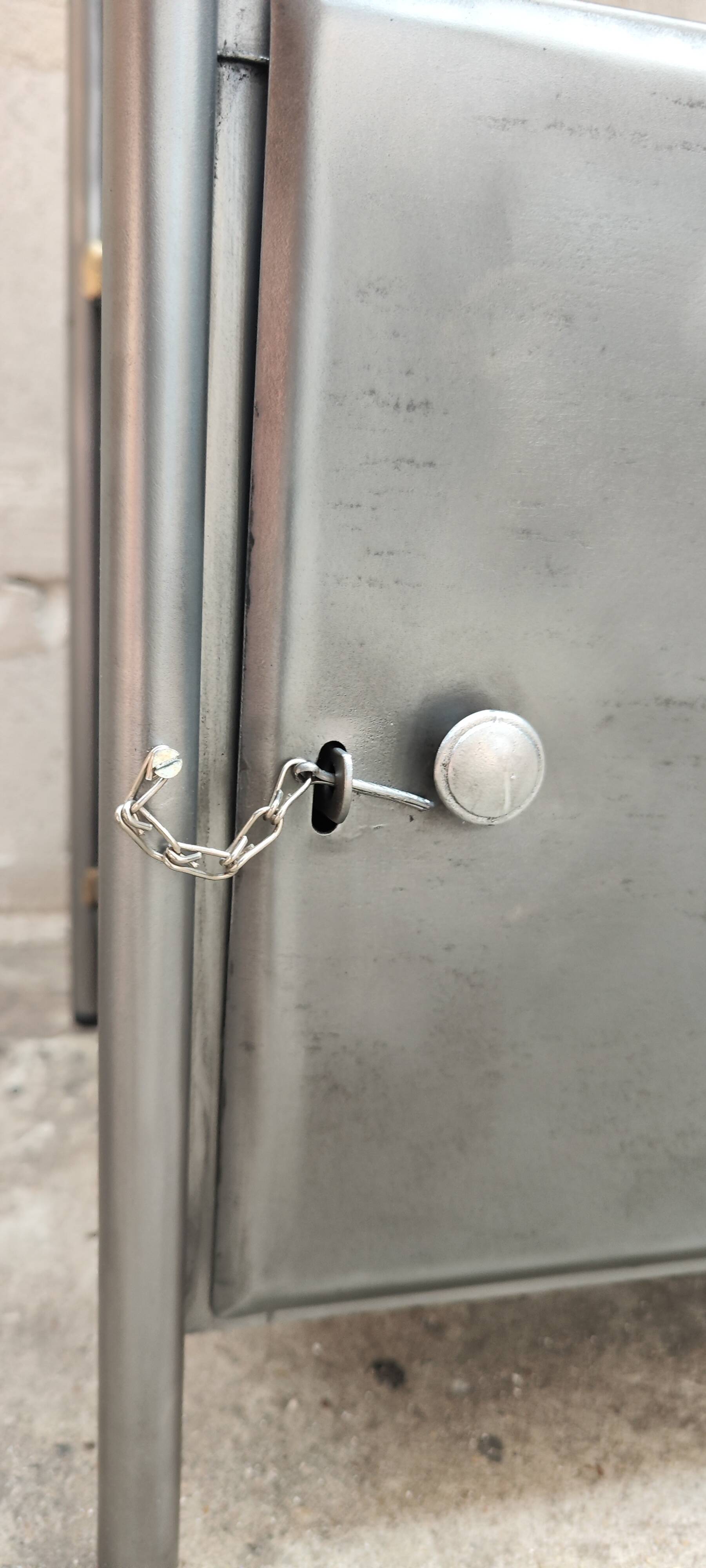 old metal medical bedside table circa 1930/40
