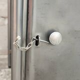 old metal medical bedside table circa 1930/40