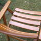 Mid century patinated wood folding garden or patio elbow chair, 1960s