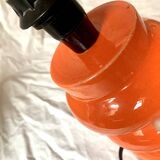 Orange glazed ceramic lamp base - 1970s