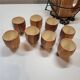 Liqueur service Vallauris ceramic faux wood