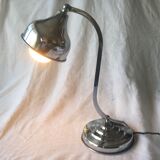 Lampe de bureau art déco  pivotante laiton chromé authentique 1930