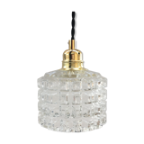 Vintage molded glass pendant lamp