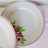 4 assiettes plates modèle Rose Mai
