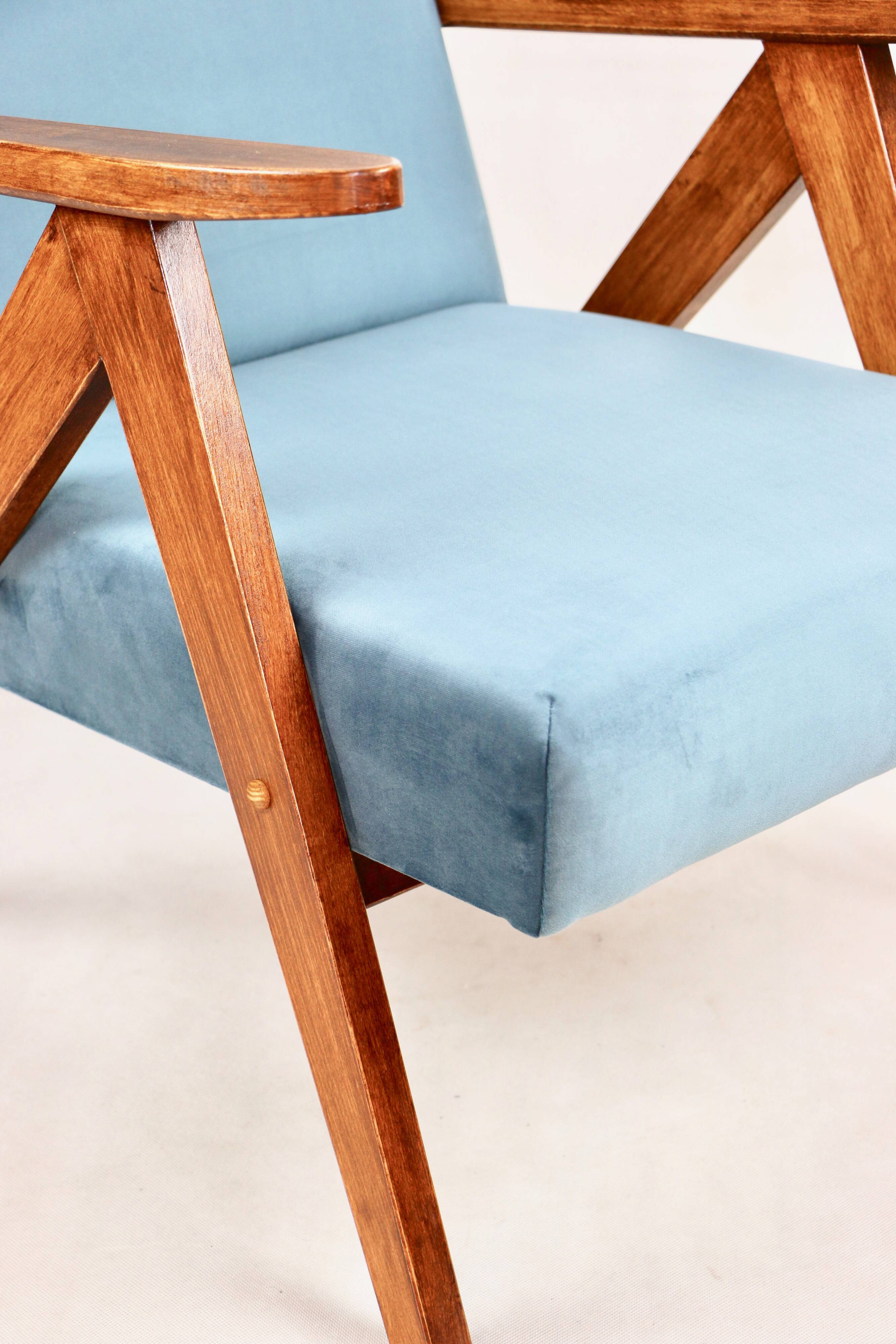 B-310 VAR armchair sea blue velvet - 2 pieces available