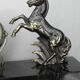 Calendrier perpétuel figurine cheval art déco en marbre