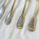 Set of 8 vintage silver plated soup spoons