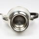 Silver-plated metal coffee pot Ercuis — decorated with bead friezes, ebony handle.