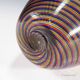 Large glass art vase filigrana Cenedese with multicoloured bands.