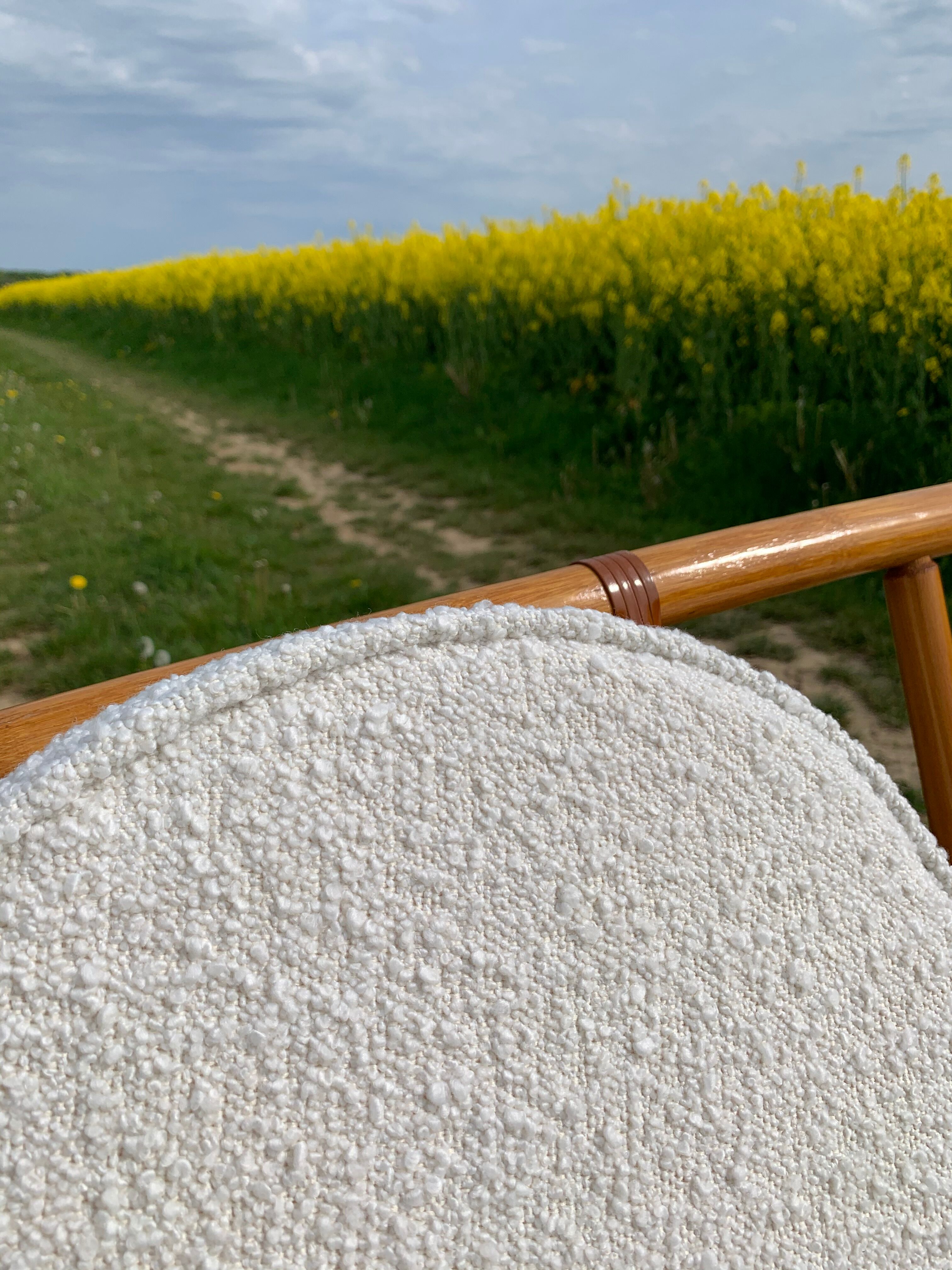 Vintage rattan bench