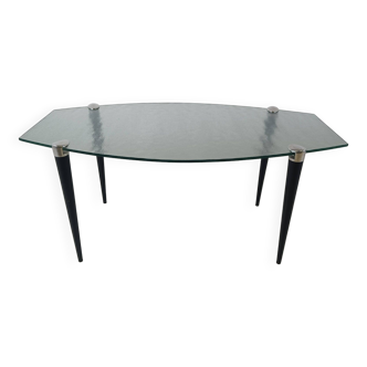 Vintage italian glass dining table, 1990s
