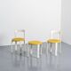 Set of two chairs and a stool by Bruno Rey, Dietiker, circa 1975.