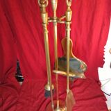Brass fireplace set with bellows