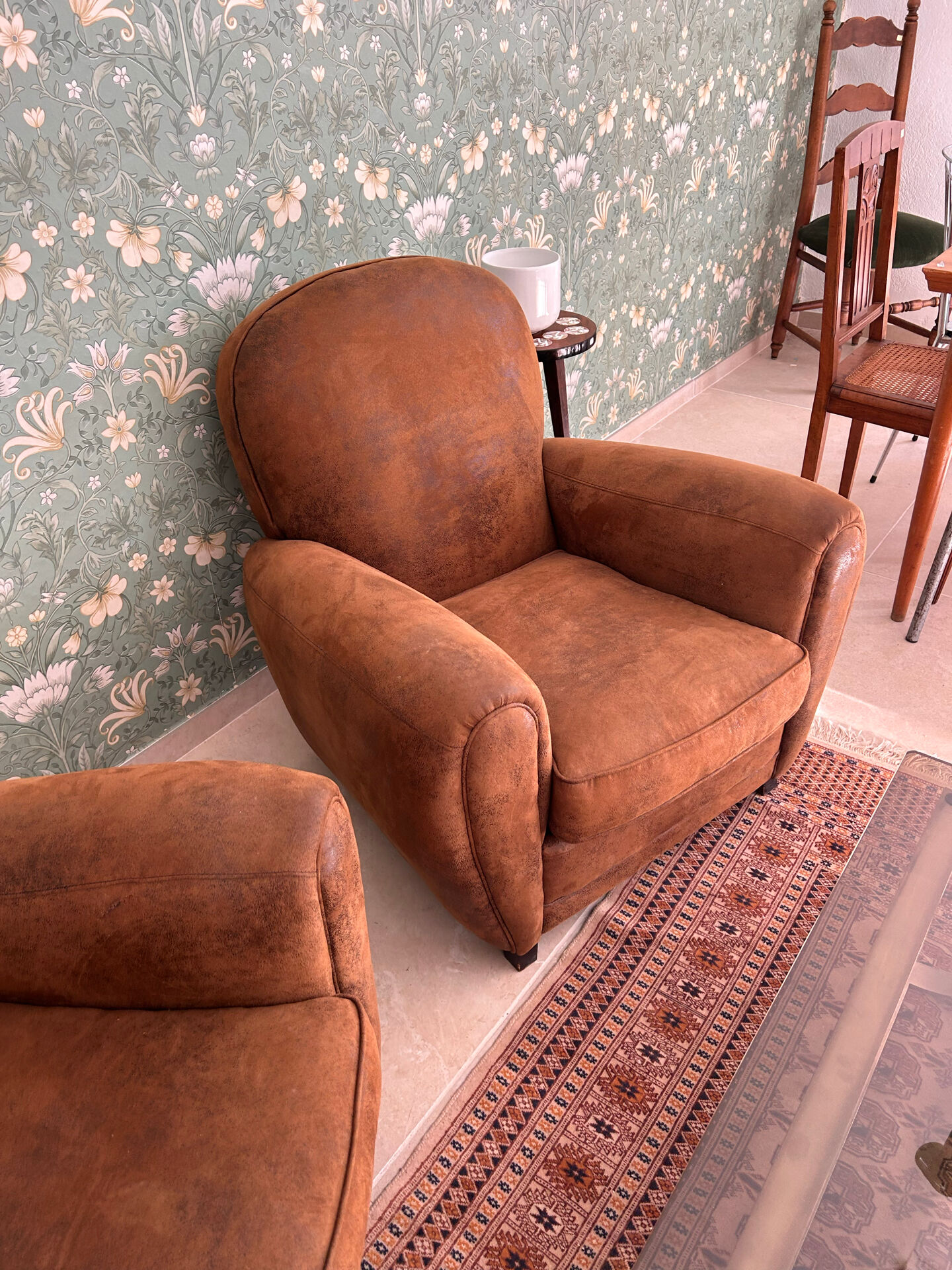 Suede armchairs