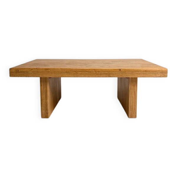 Table basse de style japonais en chêne, années 1990