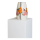Cream Ceramic Vase by Zeh Scherzer - Hand-Painted Bulbous Mid-Century Floral Stripe, 1970s