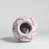 Scandinavian Modern Ceramic Vase with Red & Yellow Leaves, Alingsås Keramik 1947