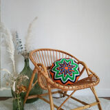 Adult chair shaped rattan basket