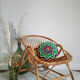 Adult chair shaped rattan basket