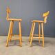 Brutalist 1960s bar stools, set of 6.