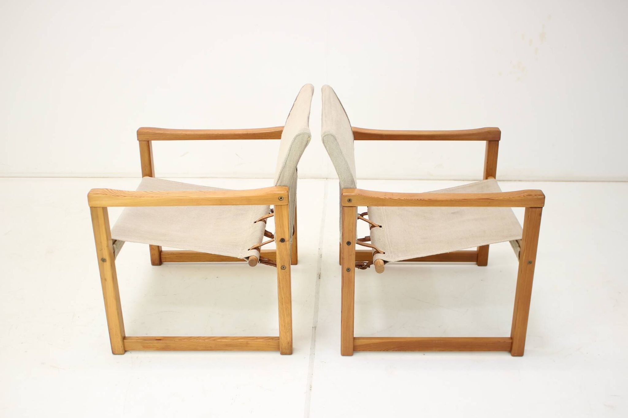 Set of Two Scandinavian Safari Armchairs by Karin Mobring, 1980s