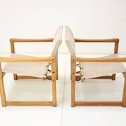 Set of Two Scandinavian Safari Armchairs by Karin Mobring, 1980s