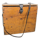Old wooden and leather craft box