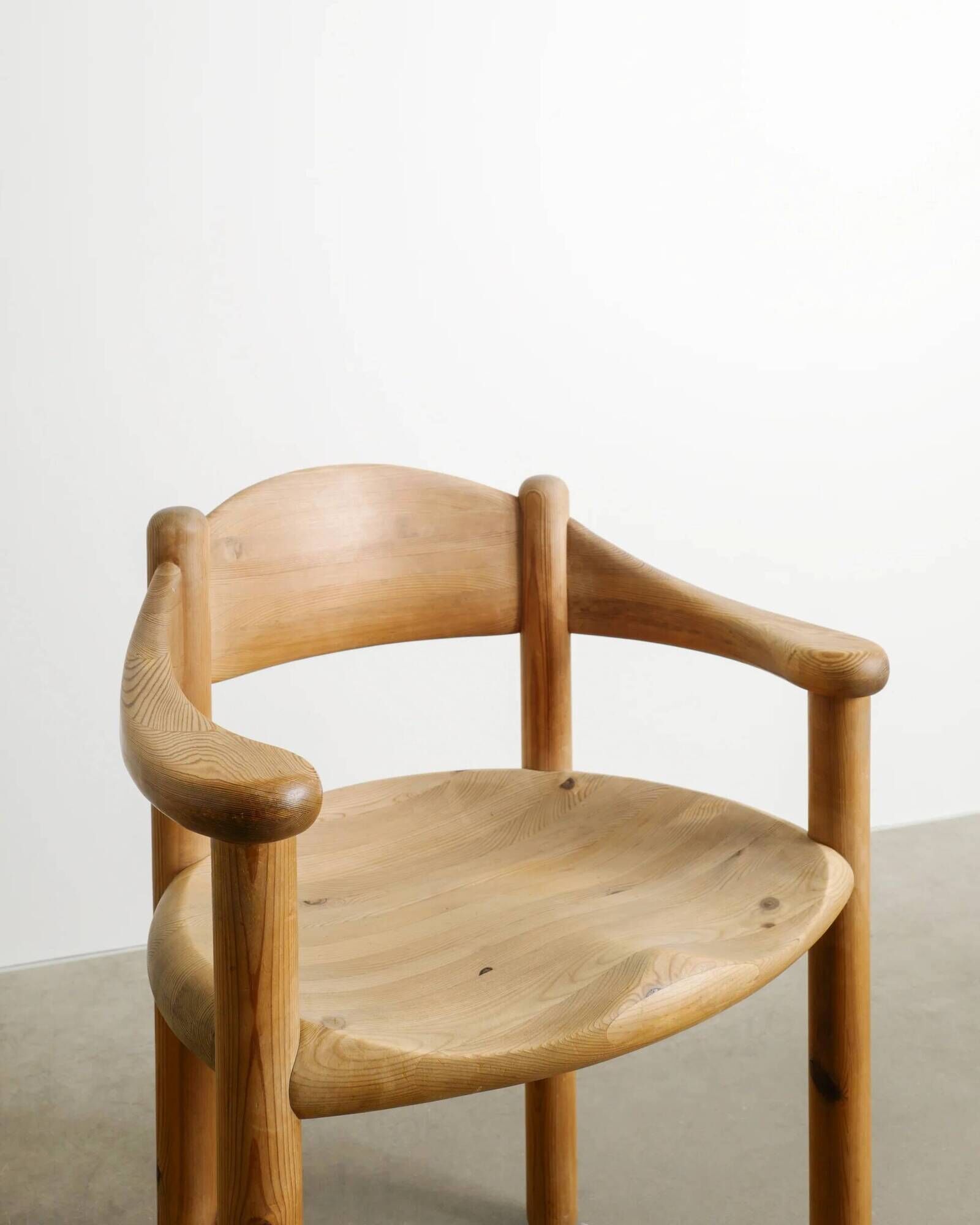 Danish Mid Century Wooden Sculptural Dining Chairs by Rainer Daumill, 1970s