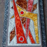 1960s wall decor in lava stone