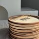 Lot de 11 assiettes en grès beige épais vintage D22,5