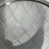 2 Bowls stainless steel edge textured glass tiles