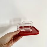 Vintage space age Set Espresso Cups, saucers and tray, Biesse, Italy, 70s