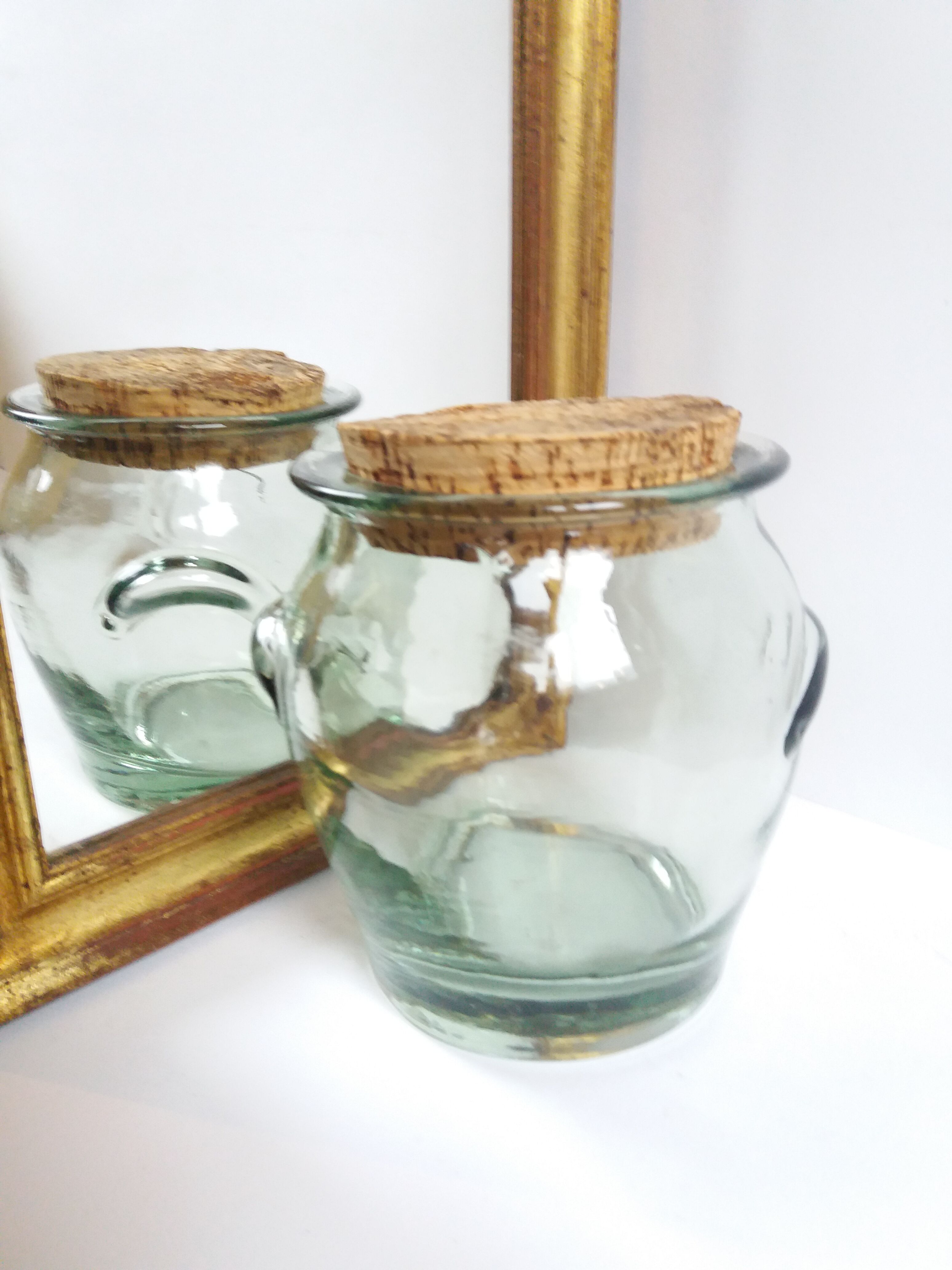 Vintage glass jar and cork