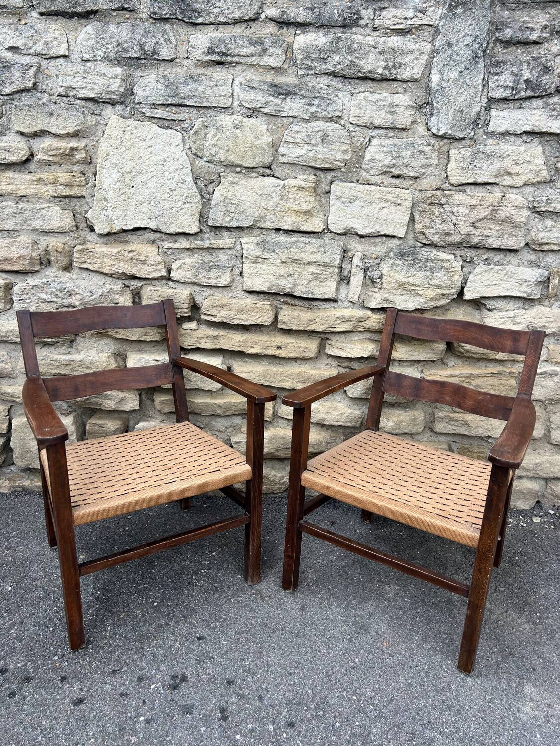 Pair of modernist armchairs