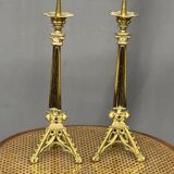 Pair of neo-Gothic candlesticks.
