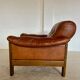 Mid-century vintage Scandinavian leather lounge chair in cognac brown leather