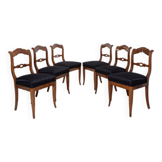 19th Century Biedermeier German Dining Chairs, Set of 6