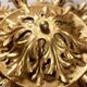 Italian gold wall or ceiling light, Banci Firenze, 1970s