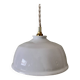 Vintage lampshade pendant light in white opaline